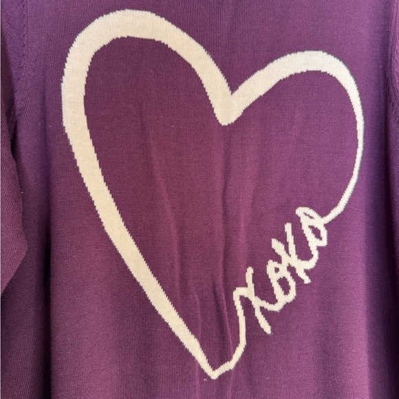 Celebrate Together Purple XOXO Heart Sweater - Picture 3 of 5